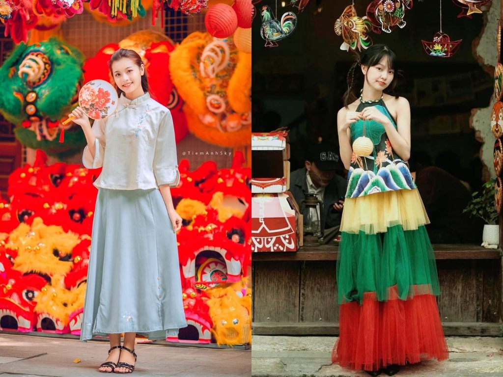 Quy tắc phối đồ đi chơi Trung thu nên giới hạn trang phục chỉ có tối đa 3 gam màu chủ đạo 