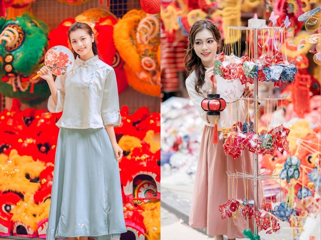 Đồ đi chơi Trung thu phong cách truyền thống mang đậm nét đẹp văn hóa