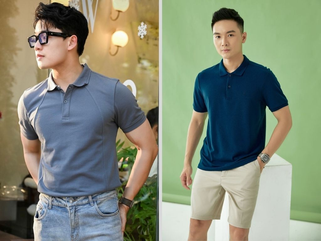 Mẫu áo polo dáng regular dáng áo thoải mái, không quá ôm sát cơ thể