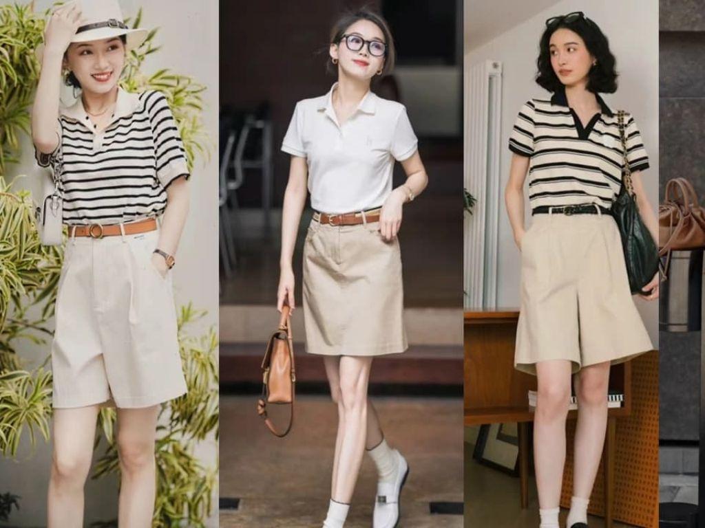 Mẫu áo polo cách điệu cổ sơ mi kết hợp giữa sự thanh lịch của cổ sơ mi