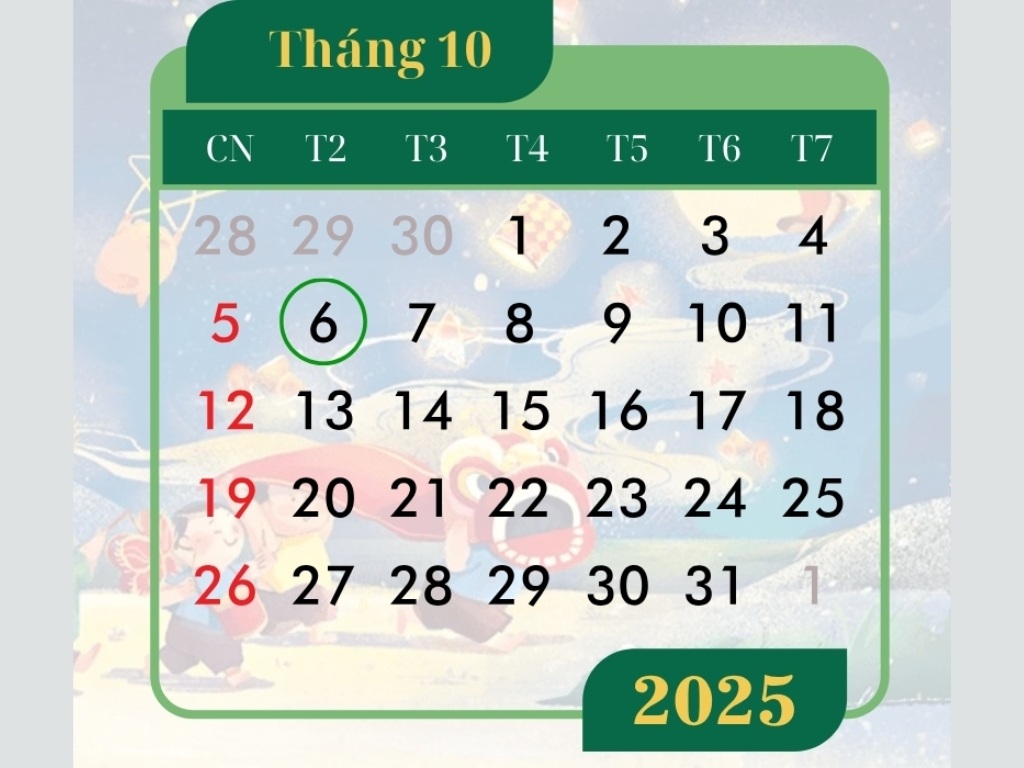 Trung Thu 2025 sẽ diễn ra vào ngày 6/10/2025