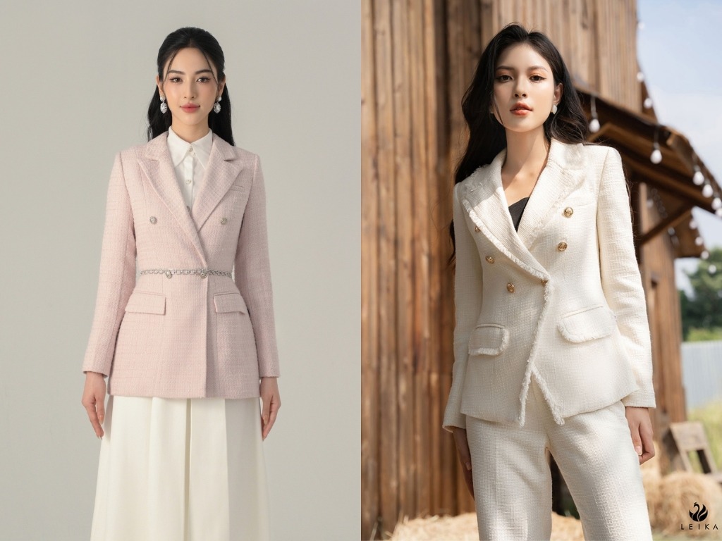 Áo khoác tweed giúp mang lại vẻ ngoài sang trọng cho người mặc