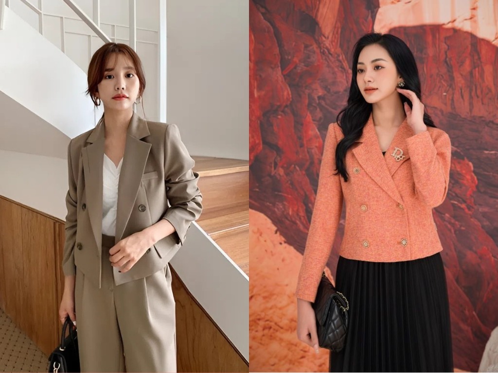 Các kiểu dáng áo khoác nữ công sở phổ biến