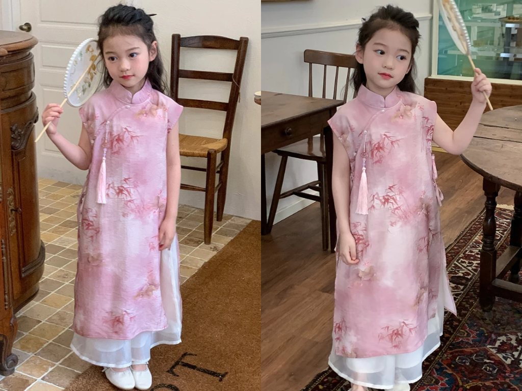 Áo dài cách tân cho bé gái mang đậm nét đẹp truyền thống