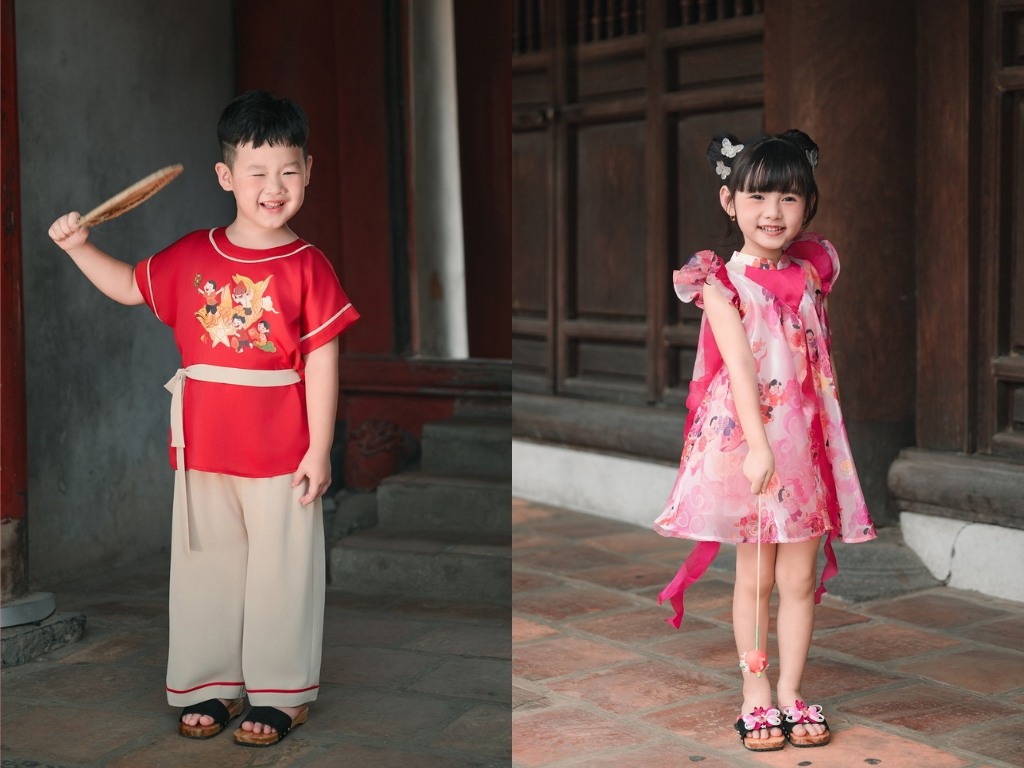 Bộ quần áo Trung thu trẻ em mang phong cách kết hợp giữa truyền thống và hiện đại