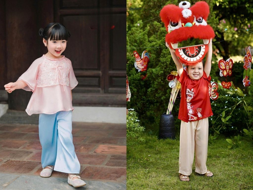 Bạn nên chọn bộ quần áo Trung thu có phom dáng rộng rãi cho bé thoải mái vận động