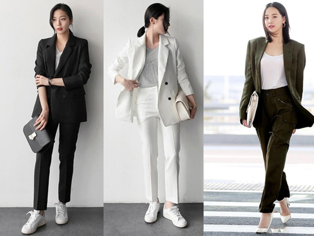 Set áo blazer phới với áo thun tạp phong cách vừa lịch sự vừa thoải mái