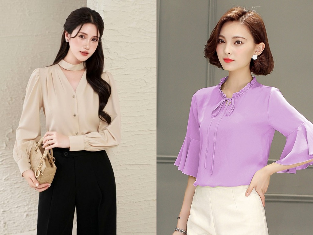 Các mẫu áo kiểu nữ công sở 2018 từng gây sốt