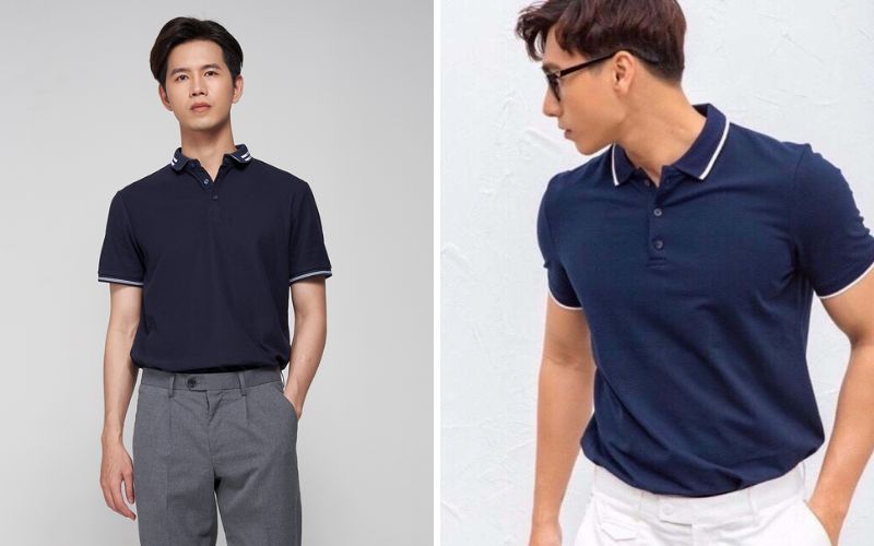 Một chiếc áo polo trơn được cắt may chuẩn xác sẽ tôn lên vóc dáng của bạn