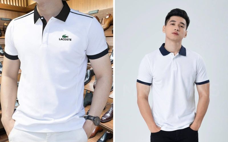Một chiếc áo polo đen trắng mang lại cho bạn vẻ ngoài khỏe khoắn