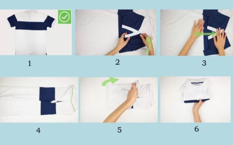 Bạn hãy gấp một đường thẳng từ vai xuống vạt áo