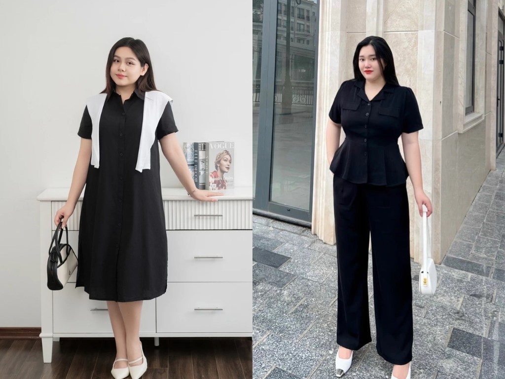 Bạn nên chọn trang phục công sở cho người béo gam màu tối để tạo hiệu ứng thon gọn