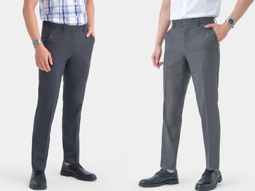 Quần tây nam công sở phom regular fit mang lại sự thoải mái và chỉn chu cho người mặc