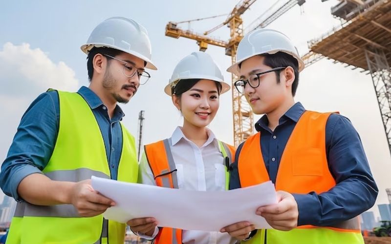 Áo có phần thân trước bằng vải kaki bền bỉ