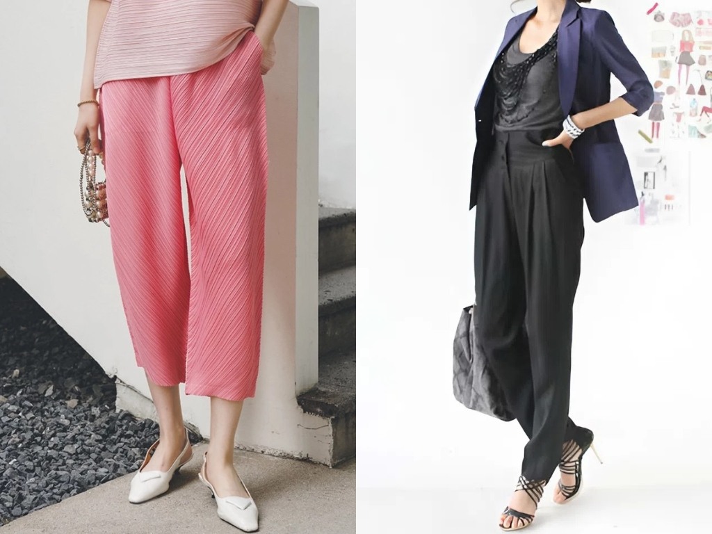 Bạn có thể phối mẫu quần alibaba công sở với giày mũi nhọn hay áo blazer