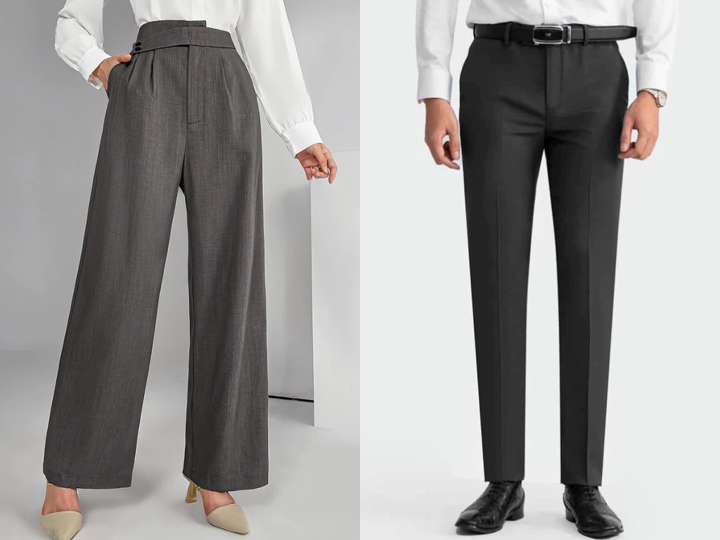 Bạn nên chọn kiểu quần công sở đứng phom và vừa vặn với vóc dáng