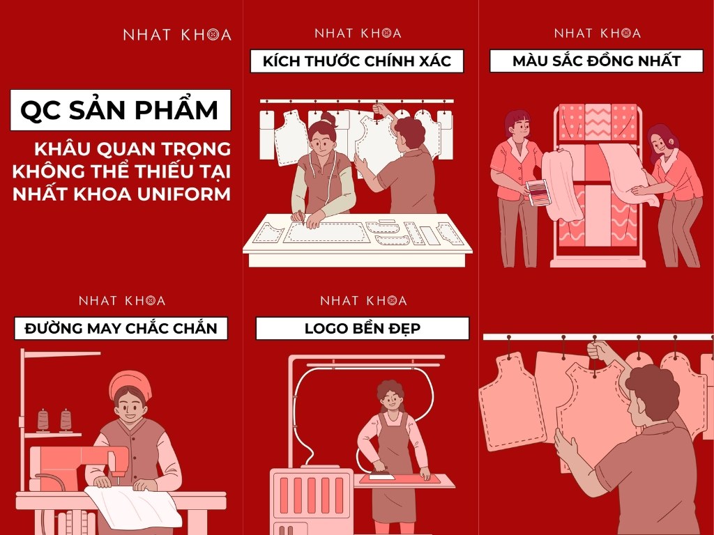 Quy trình QC nghiêm ngặt khi đặt may đồng phục công sở nữ tại Nhất Khoa