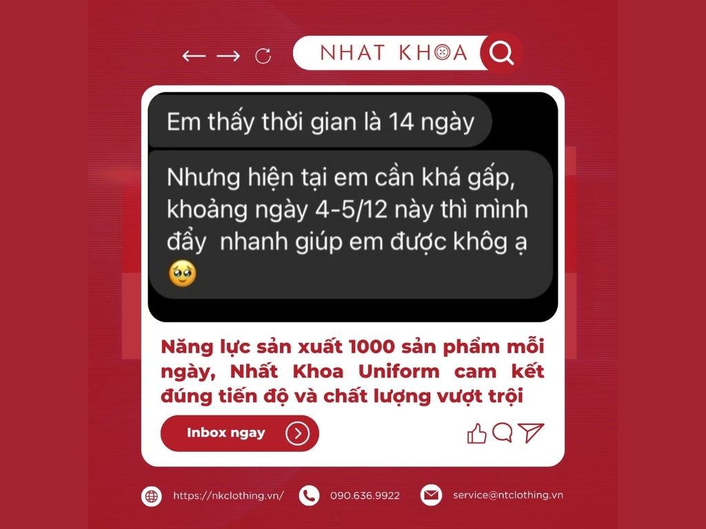 Nhất Khoa Uniform là xưởng may đồng phục công sở có năng lực sản xuất lớn