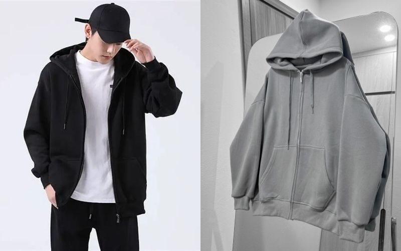 Mẫu áo hoodie nam có khóa kéo mang đến cho bạn sự tiện lợi