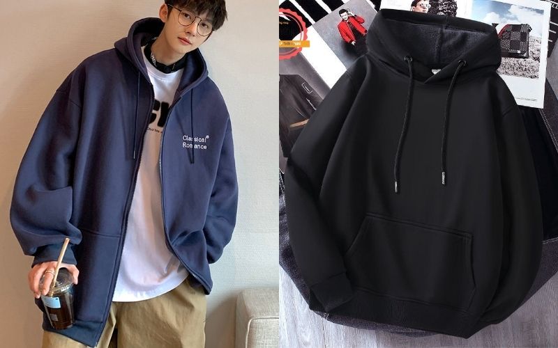 Một chiếc áo khoác hoodie nam thường được làm từ vải nỉ