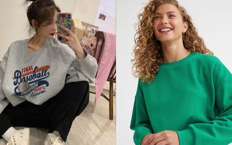 Sweatshirt mang một phong cách tối giản, cổ điển