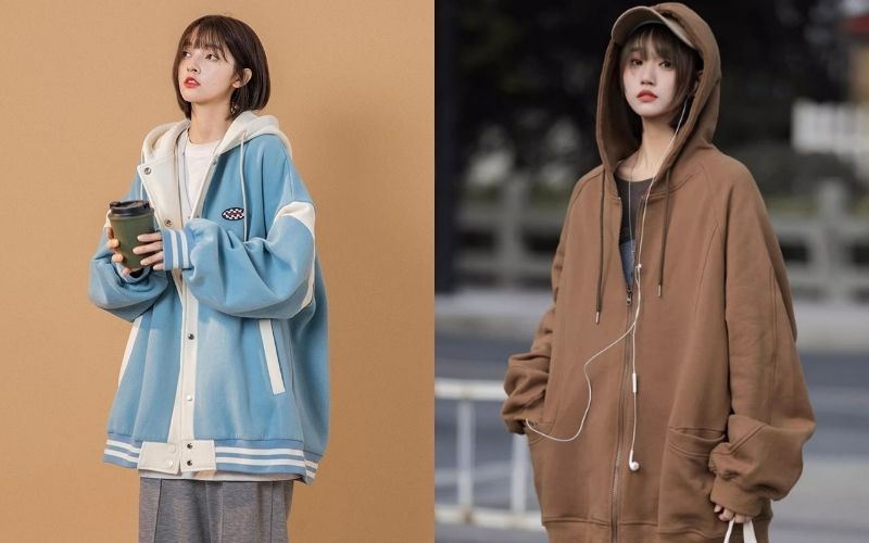 Các mẫu áo hoodie nữ Hàn Quốc thường tập trung vào sự tinh tế