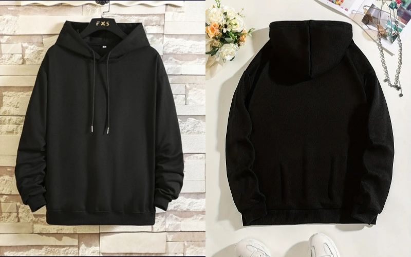Áo hoodie chui đầu tạo ra một bề mặt liền mạch ở phía trước