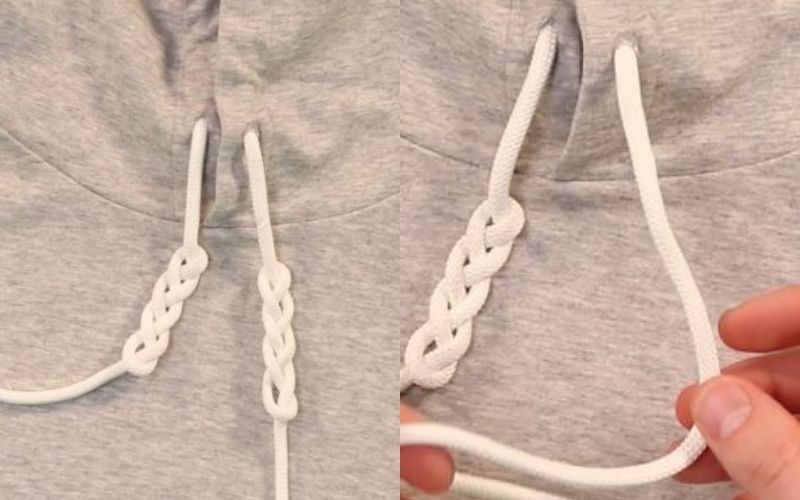 Bạn hãy thử cách thắt nút dây áo hoodie kiểu bậc thang