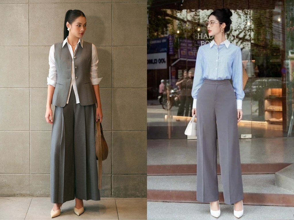 Một đôi giày cao gót mũi nhọn sẽ giúp tạo điểm nhấn thanh lịch cho trang phục