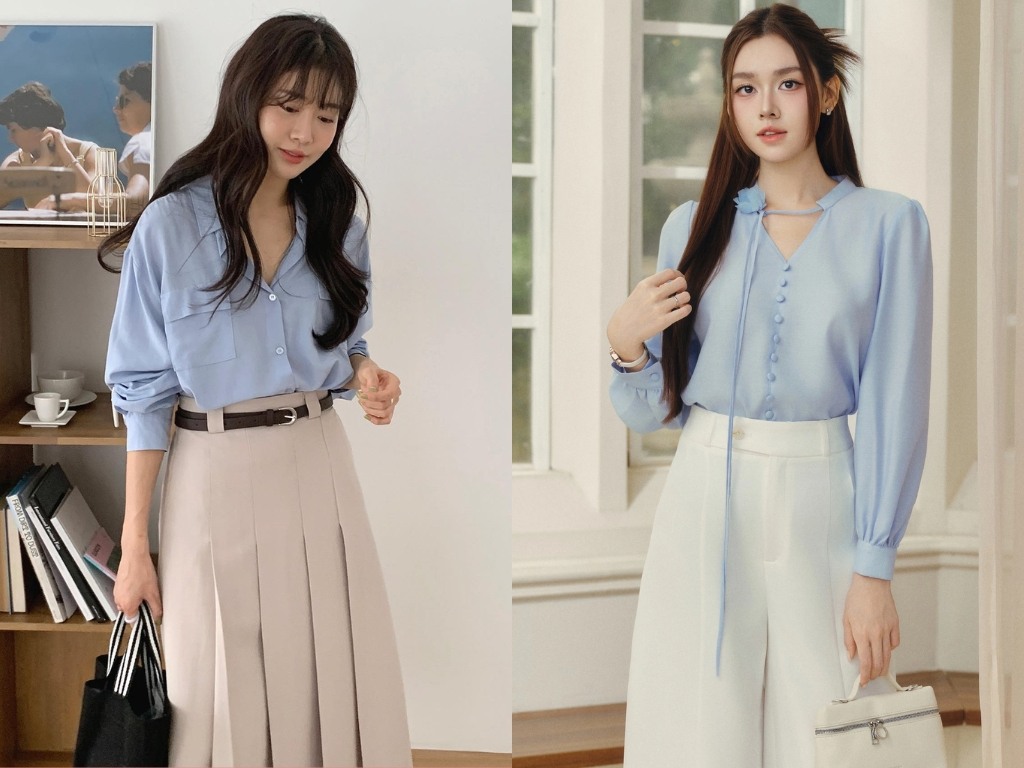 Bạn nên chọn trang phục công sở có gam màu tươi sáng để trẻ trung hơn