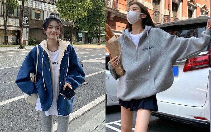 Bạn có thể kéo khóa kín cổ để giữ ấm hoặc mở khóa ra để thoáng mát