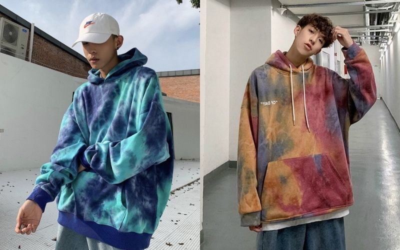 Tie-dye chắc chắn là các mẫu áo hoodie nữ đẹp