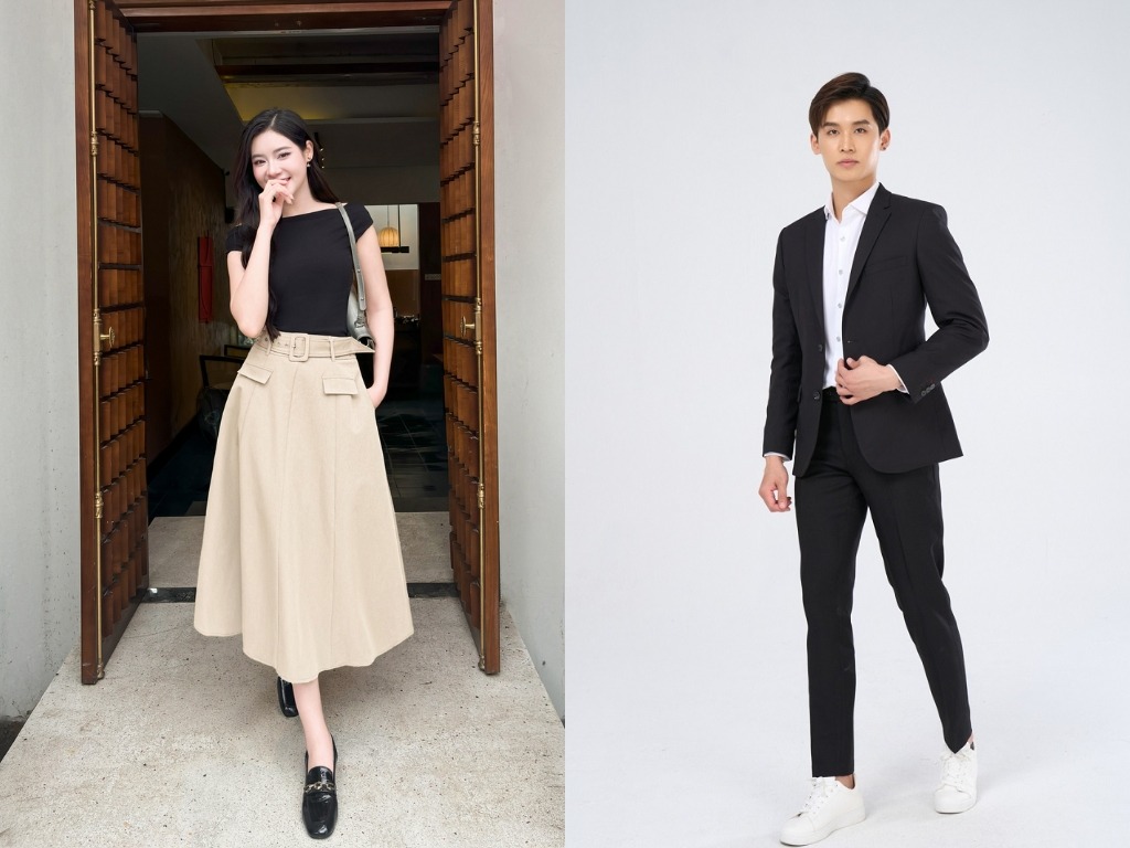 Áp dụng quy tắc phối màu tương phản giúp bạn tạo nên nhưng bộ trang phục đẹp công sở