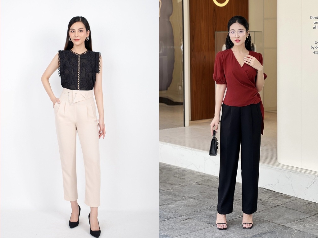 Quần baggy là một trong các kiểu quần tây nữ công sở hot nhất năm