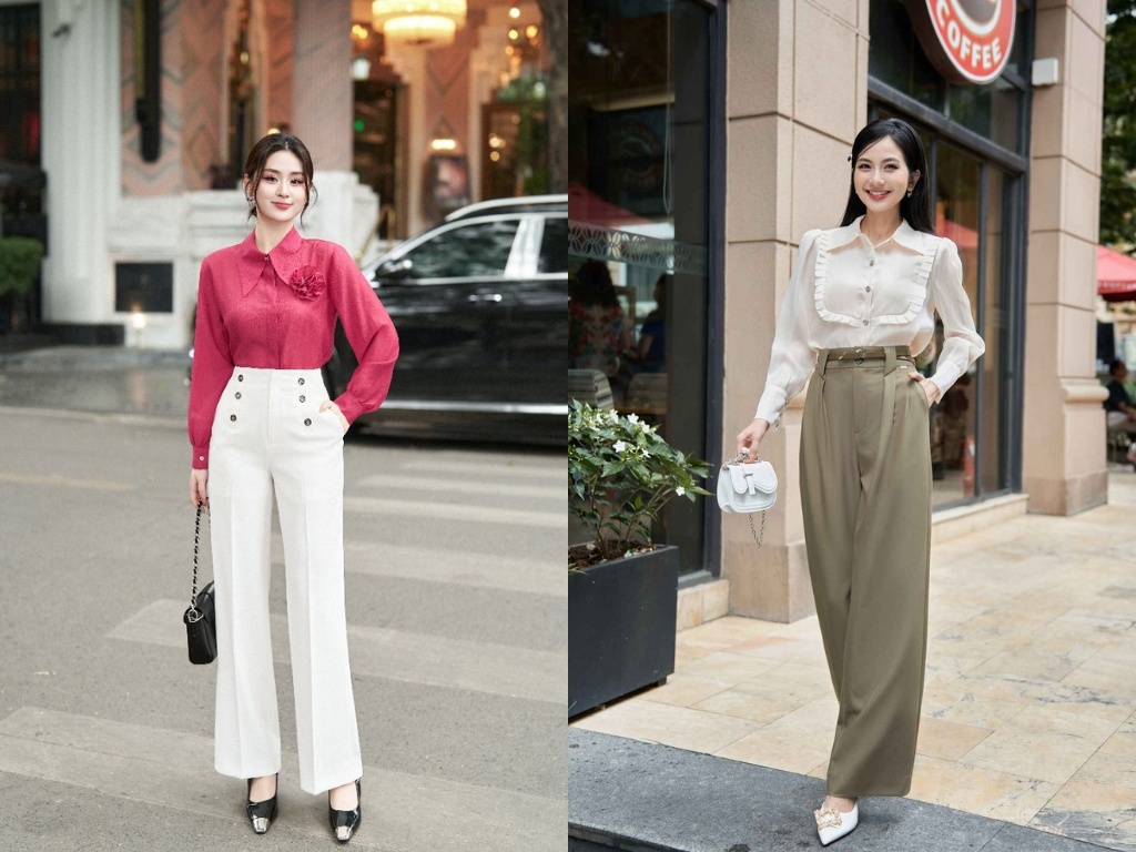 Chất liệu có độ đứng phom và độ rũ phù hợp sẽ giúp quần nữ công sở lên dáng đẹp