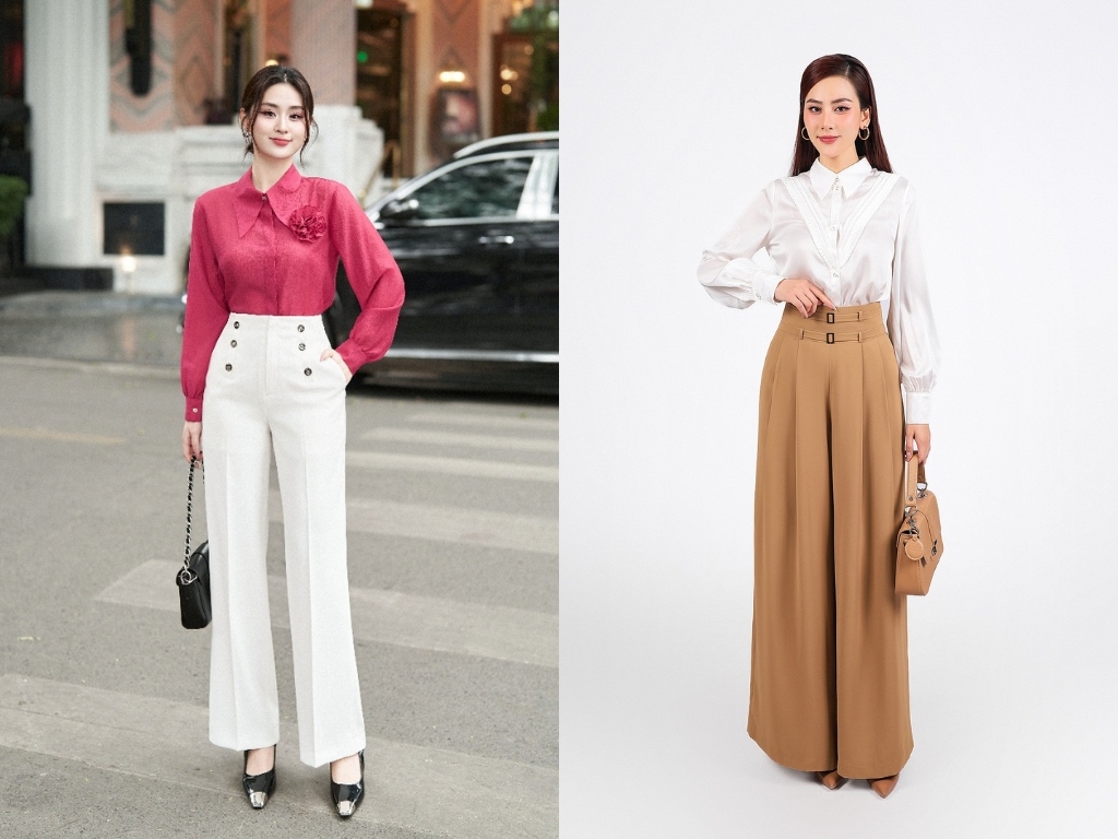 Bạn nên chọn quần công sở cạp cao sẽ giúp hack dáng hiệu quả