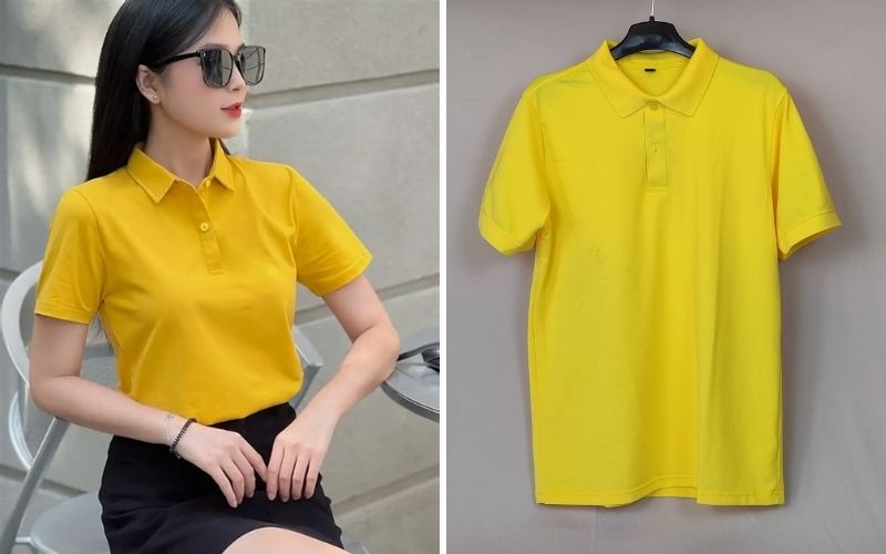 Đội ngũ mặc đồng phục áo polo vàng sẽ cực kỳ nổi bật tại các sự kiện