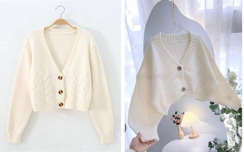 Áo len cardigan mang lại cảm giác mềm mại