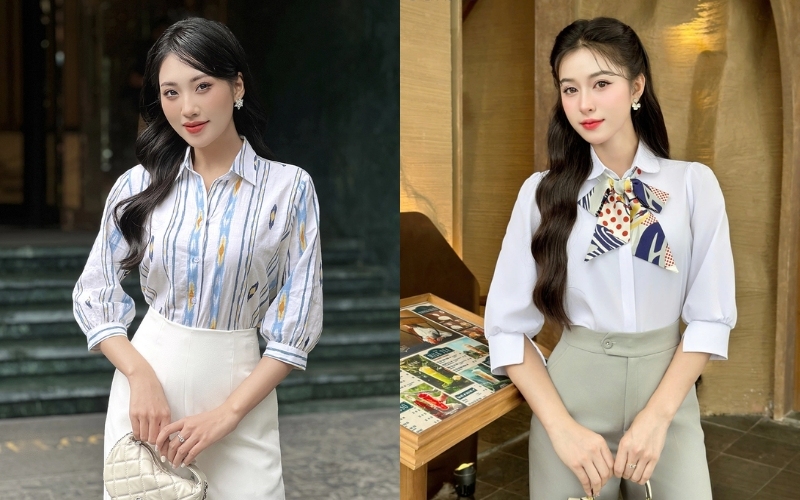 Áo sơ mi tay lỡ mang lại vẻ ngoài gọn gàng mà vẫn giữ được sự chỉn chu