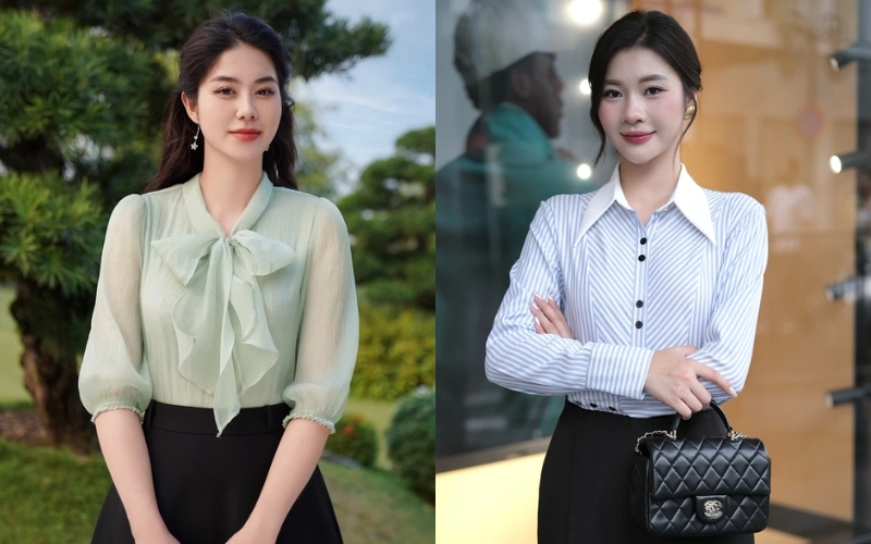 Mỗi kiểu cổ áo nữ công sở mang đến một phong cách khác nhau