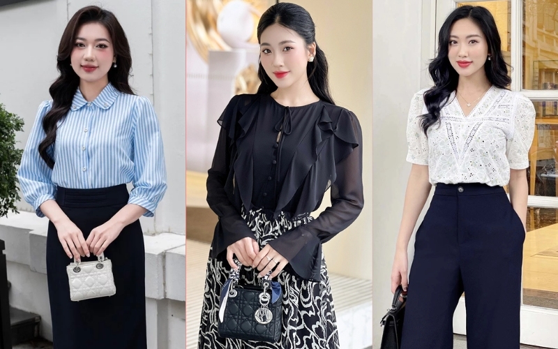 Các kiểu dáng tay áo công sở phổ biến