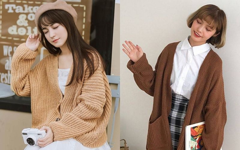 Áo cardigan dáng dài là một gợi ý nhẹ nhàng