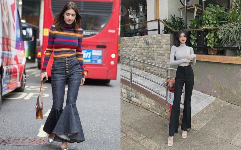 Áo len/thun cổ lọ ôm sát là công thức kinh điển nhất