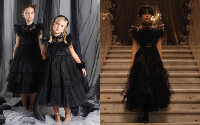 Hóa trang thành nhân vật Wednesday Addams cũng là một ý tưởng độc đáo cho dịp lễ halloween