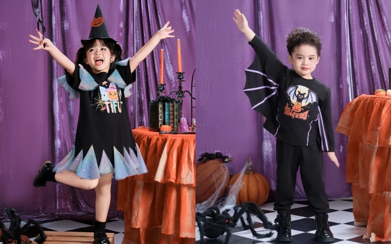 Bạn nên chọn trang phục halloween có kích cỡ vừa vặn để bé thoải mái vận động