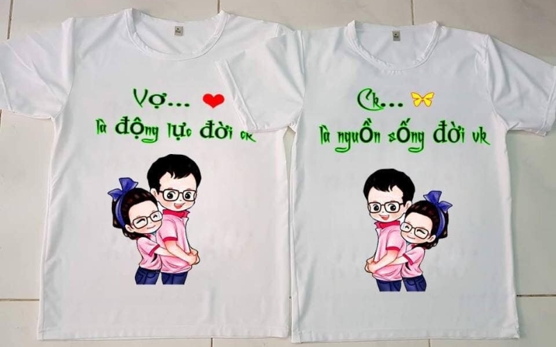 Áo thun được thiết kế độc đáo sẽ là món quà ý nghĩa cho vợ ngày 20 10