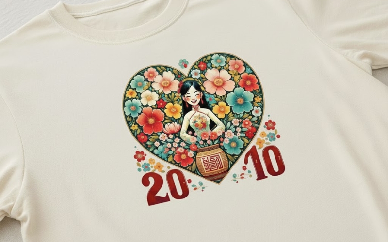 Bạn có thể in hình ảnh 20 10 độc đáo lên áo thun làm quà tặng ý nghĩa