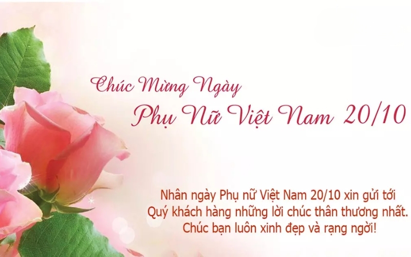Lời chúc 20 10 cho khách hàng thân thiết