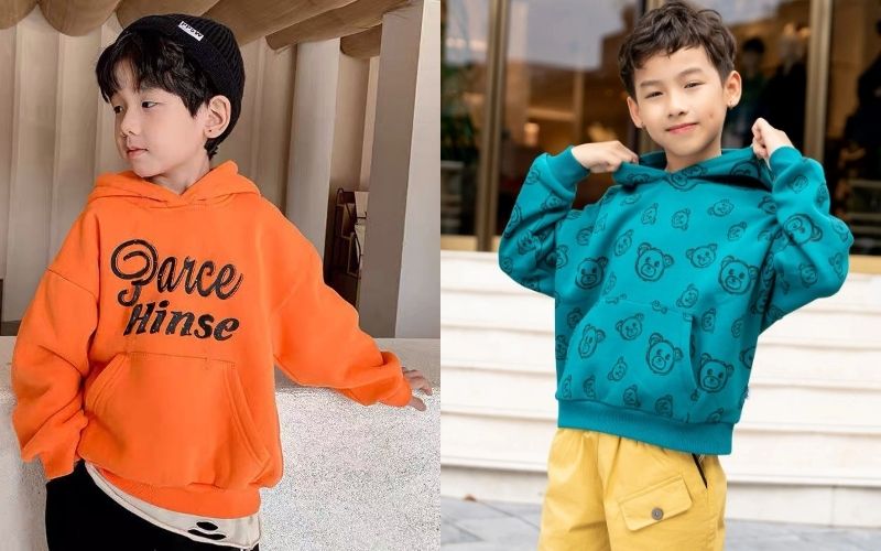 Phần cổ tay và gấu áo có bo chun sẽ giúp trẻ giữ ấm