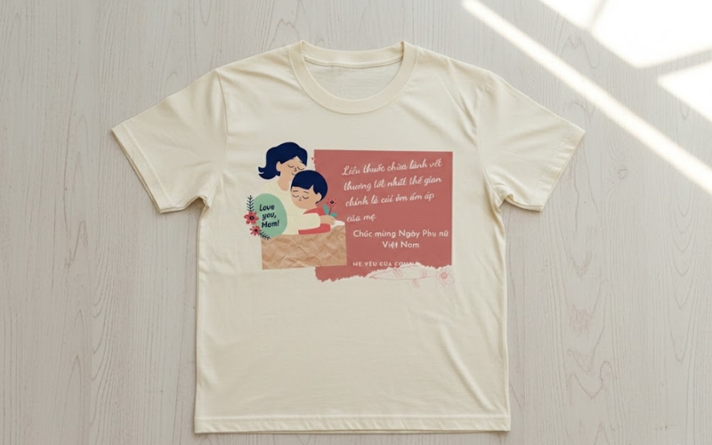 Bạn có thể in ảnh 20 10 chúc mẹ lên áo để tạo món quà đầy ý nghĩa cho mẹ